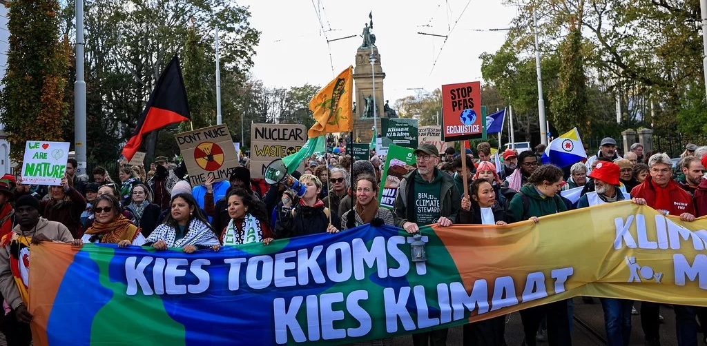 NIVON groep bij klimaatmars in Amsterdam 12-09-2026